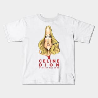 celine dion red suit Kids T-Shirt